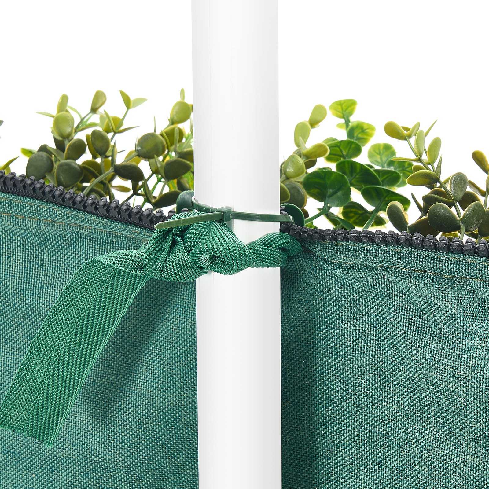 VEVOR Jardín Vertical Artificial 61 x 243,8 cm, Panel Decorativo de Pared 2 Unidades, Hojas Verdes y Flores Rosadas y Blancas, Planta de Decoración para Bodas Fiestas Exterior Interior Terraza Hogar