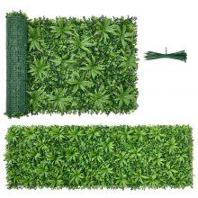 VEVOR Jardín Vertical Artificial 101,6 x 304,8 cm 1 Unidad, Panel Decorativo de Pared, Hojas Verdes y Flores Violetas, Pantalla de Privacidad, Planta de Decoración para Exterior Interior Boda Terraza