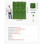 VEVOR Jardín Vertical Artificial 50,8 x 50,8 cm, Panel Decorativo de Pared 12 Unidades, Planta de Estilo Selvático, Pantalla de Privacidad, Decoración para Boda Exterior Interior Terraza Hogar Oficina