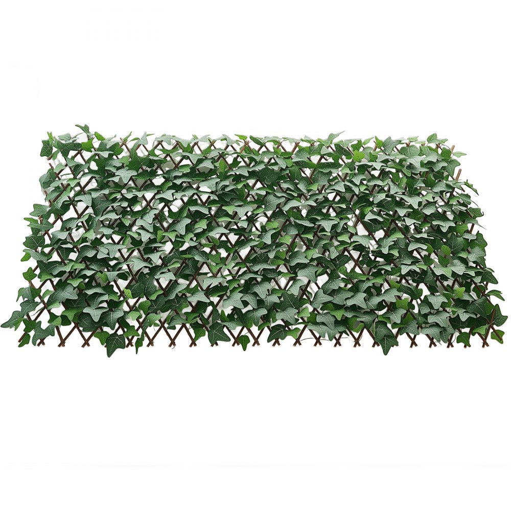 VEVOR Seto Artificial 63,5 x 320 cm 1 Unidad, Valla Decorativa de Hiedra Artificial, Malla de Hojas Verdes, con 50 Bridas de Plástico, Pantalla de Privacidad para Jardín Balcón Ático Terraza Piscina