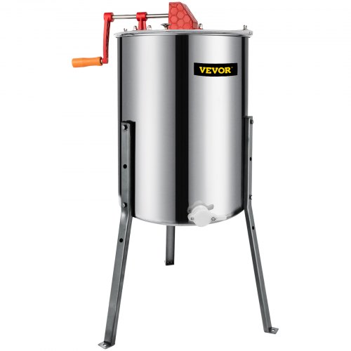 BuoQua Extractor Manual de Miel de 4 Cuadros, Extractor de Miel Colmena de Acero Inoxidable, Herramientas de Extractor de Miel de Alta Velocidad y Seguridad, Máquinas de Cribado de Miel Conveniente