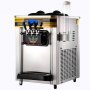 VEVOR Commercial Ice Cream Maker, 22-30L/H Yield, Countertop Soft Serve Machine with 2x6L Hopper 2L Cylinder LCD Panel Puffing Shortage Alarm, Frozen Yogurt Maker for Restaurant Snack Bar, Silve