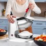 VEVOR Ice Crusher Machine, 100kg Per Hour Electric 4 Blades Snow Cone Maker, Stainless Steel Shaved Ice Machine with Bowl and Cover, 300W 2000RPM Ice-Shaver for Home and Commercial Use, Silver