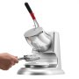 VEVOR Ice Crusher Machine, 100kg Per Hour Electric 4 Blades Snow Cone Maker, Stainless Steel Shaved Ice Machine with Bowl and Cover, 300W 2000RPM Ice-Shaver for Home and Commercial Use, Silver