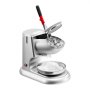 VEVOR Ice Crusher Machine, 100kg Per Hour Electric 4 Blades Snow Cone Maker, Stainless Steel Shaved Ice Machine with Bowl and Cover, 300W 2000RPM Ice-Shaver for Home and Commercial Use, Silver