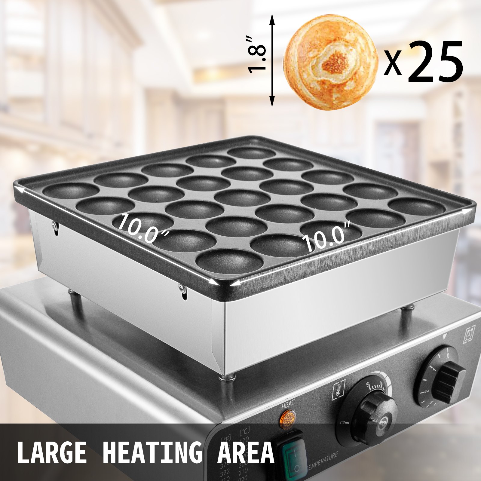 Gofrera Americana De Hierro Pancake Waffle Crepe 220v Para Takoyaki Np542 25
