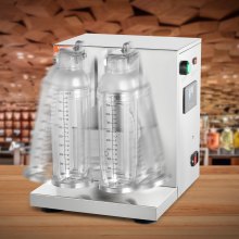 VEVOR Máquina Mezcladora de Té con Leche de 120 W, Máquina Mezcladora de Batidos de Doble Cabezal, Licuadora de Batidos Ajustable de 0 a 180 s con Taza de PC de 1 L, para Tienda de Té con Leche