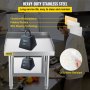 Mesa de acero inoxidable VEVOR para preparación y trabajo, soporte para equipos de cocina de 24" x 24