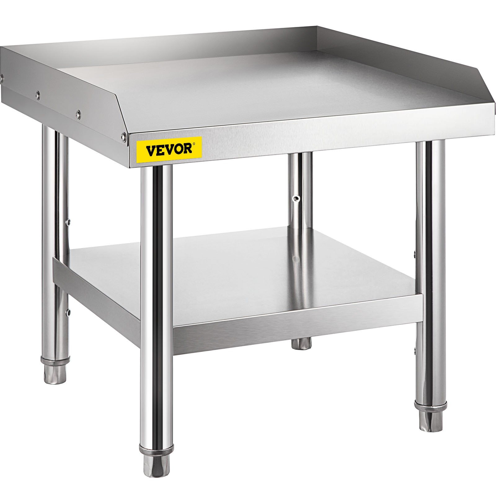 Mesa de acero inoxidable VEVOR para preparación y trabajo, soporte para equipos de cocina de 24" x 24