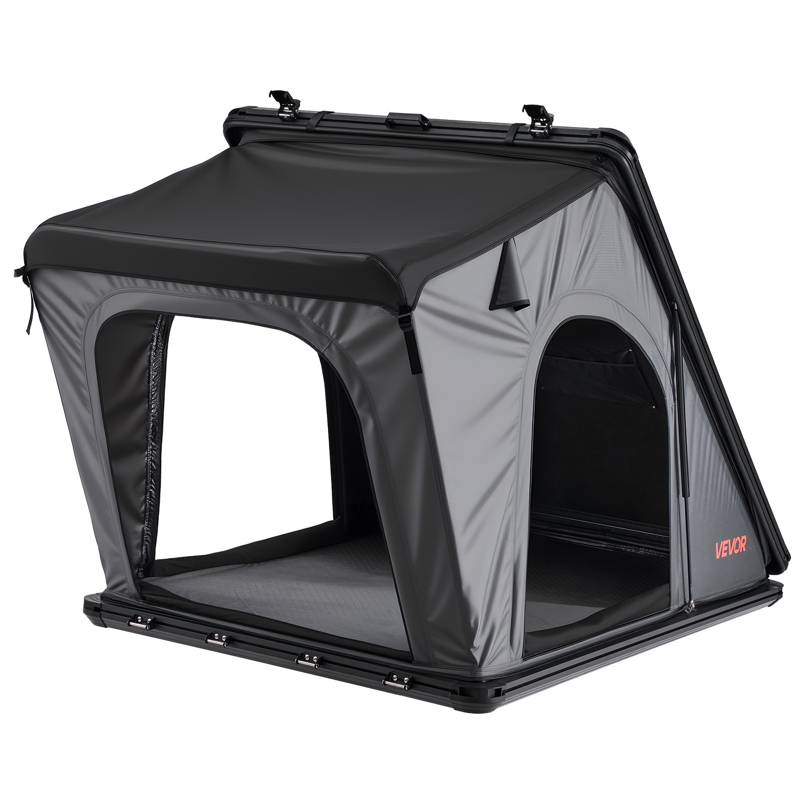 VEVOR Tienda de Techo Rígida para 2-3 Personas, Impermeable y Resistente al Viento, Tienda de Campaña para Techo de Coche con Luz LED, Colchón Grueso, Ventana, Escalera, para Jeep, SUV, Camionetas
