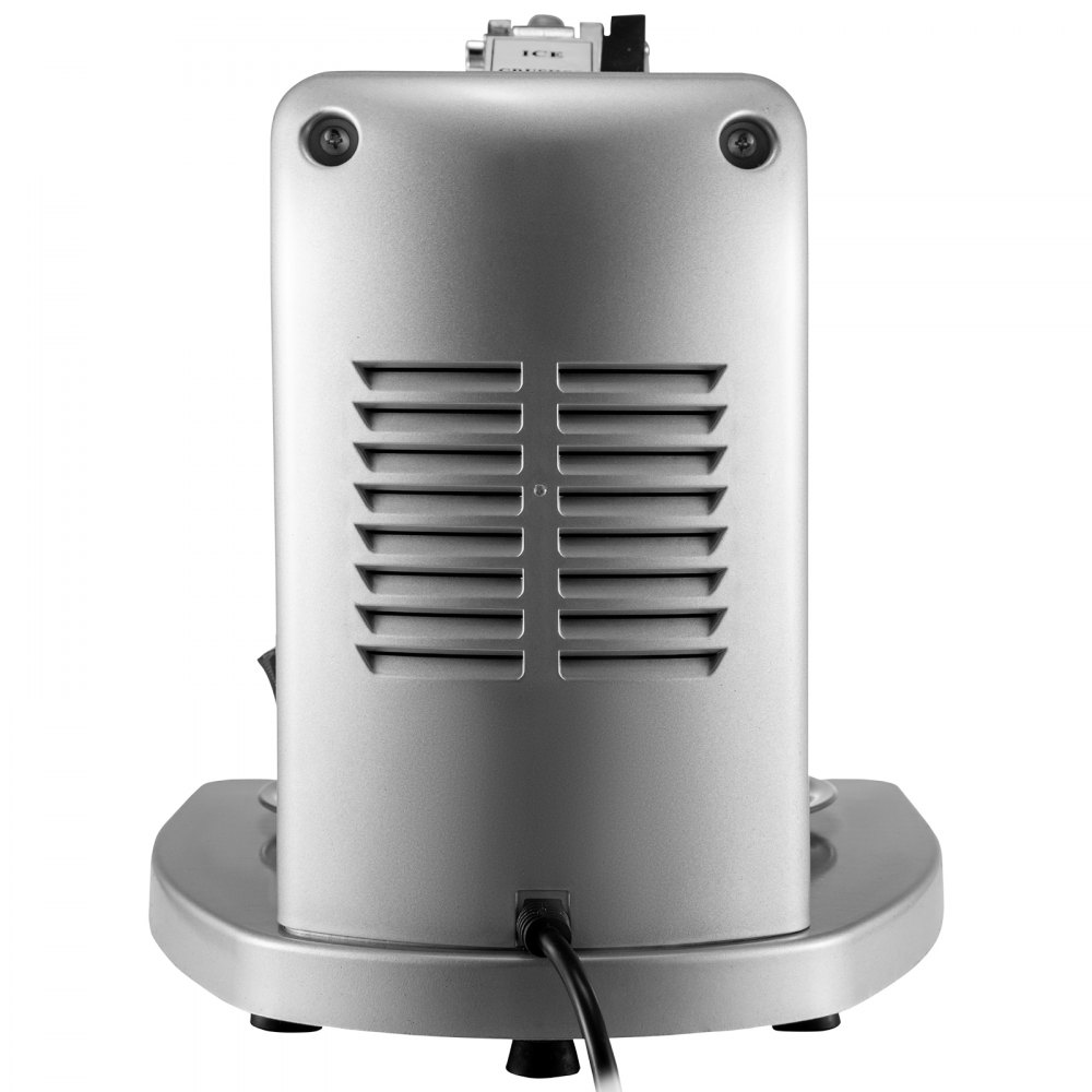 VEVOR Trituradora de Hielo Eléctrica 300 W 95 kg / H Picadora de Hielo 1450 r / min Trituradora de Hielo Profesional con Palas Dobles Acero Inoxidable Hogar y Comercial Base U Antideslizante Plateado