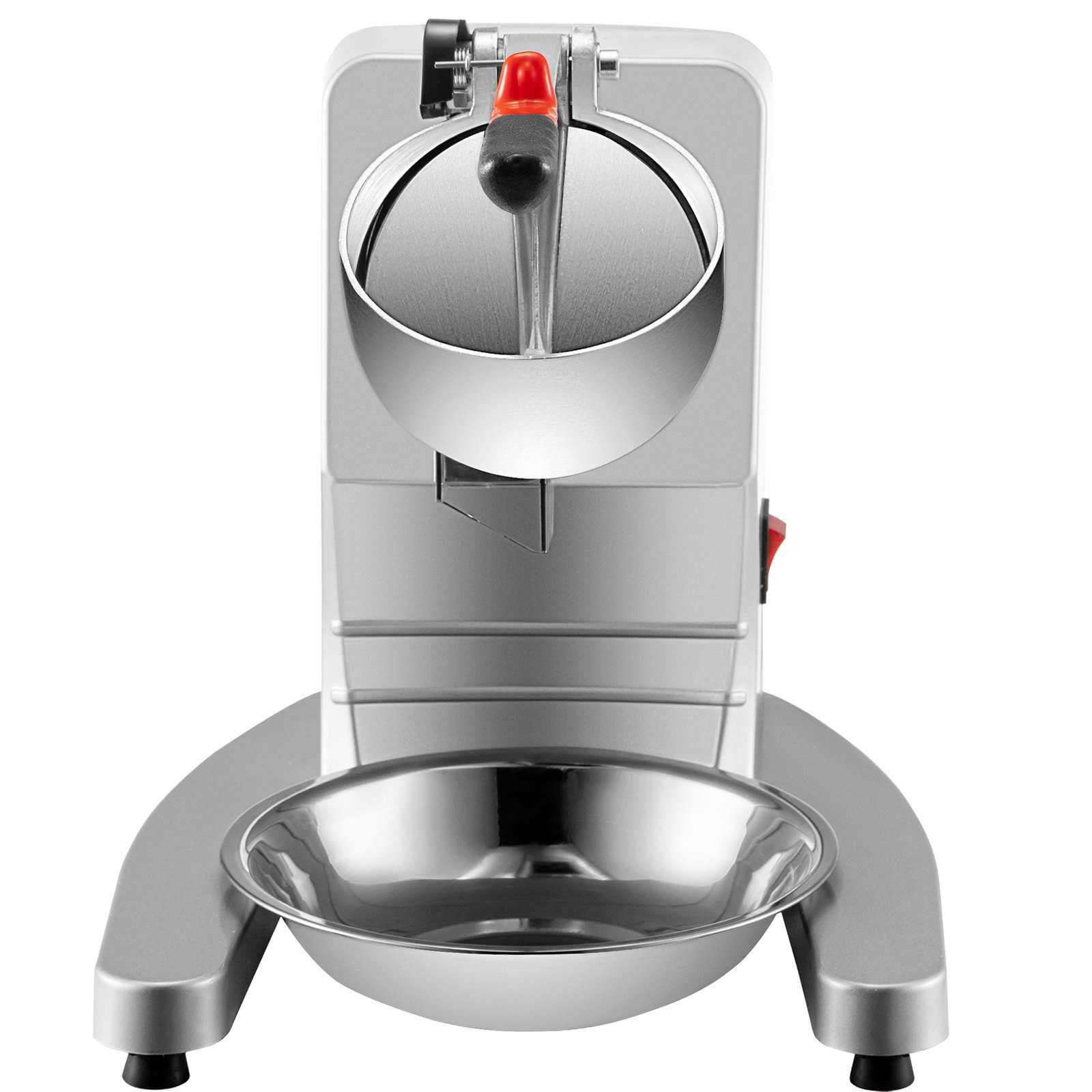 VEVOR Trituradora de Hielo Eléctrica 300 W 95 kg / H Picadora de Hielo 1450 r / min Trituradora de Hielo Profesional con Palas Dobles Acero Inoxidable Hogar y Comercial Base U Antideslizante Plateado