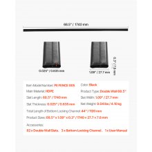 VEVOR Láminas de Privacidad de Doble Pared con Bloqueo Inferior 1740x27,7x7,8 mm