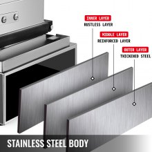VEVOR Plancha de Cocina con Termostato Resistente y Ajustable para Hogar Fiesta Café y Tienda de Té Parrillas Eléctricas 220V Máquina Antiadherente Eléctrica Comercial de Acero Inoxidable y Teflón
