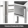 VEVOR Fregadero de un Seno para Cocina de Acero Inoxidable 98 x 60 x 111 CM Fregadero Cocina Rectangular Fregadero Cocina un Seno con Panel Izquierdo Cuadrado Lavabo Sobre-Encimera