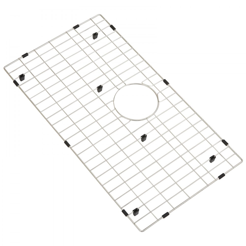 VEVOR Rejilla inferior del fregadero 66x35,5x2,54 cm Alfombrilla para fregadero de cocina de acero inoxidable 304 Desagüe trasero con radio de esquina R25 Accesorio para colocar cubiertos y platos