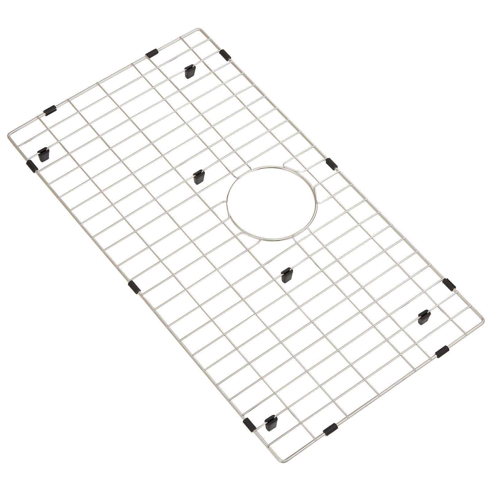 VEVOR Rejilla inferior del fregadero 66x35,5x2,54 cm Alfombrilla para fregadero de cocina de acero inoxidable 304 Desagüe trasero con radio de esquina R25 Accesorio para colocar cubiertos y platos