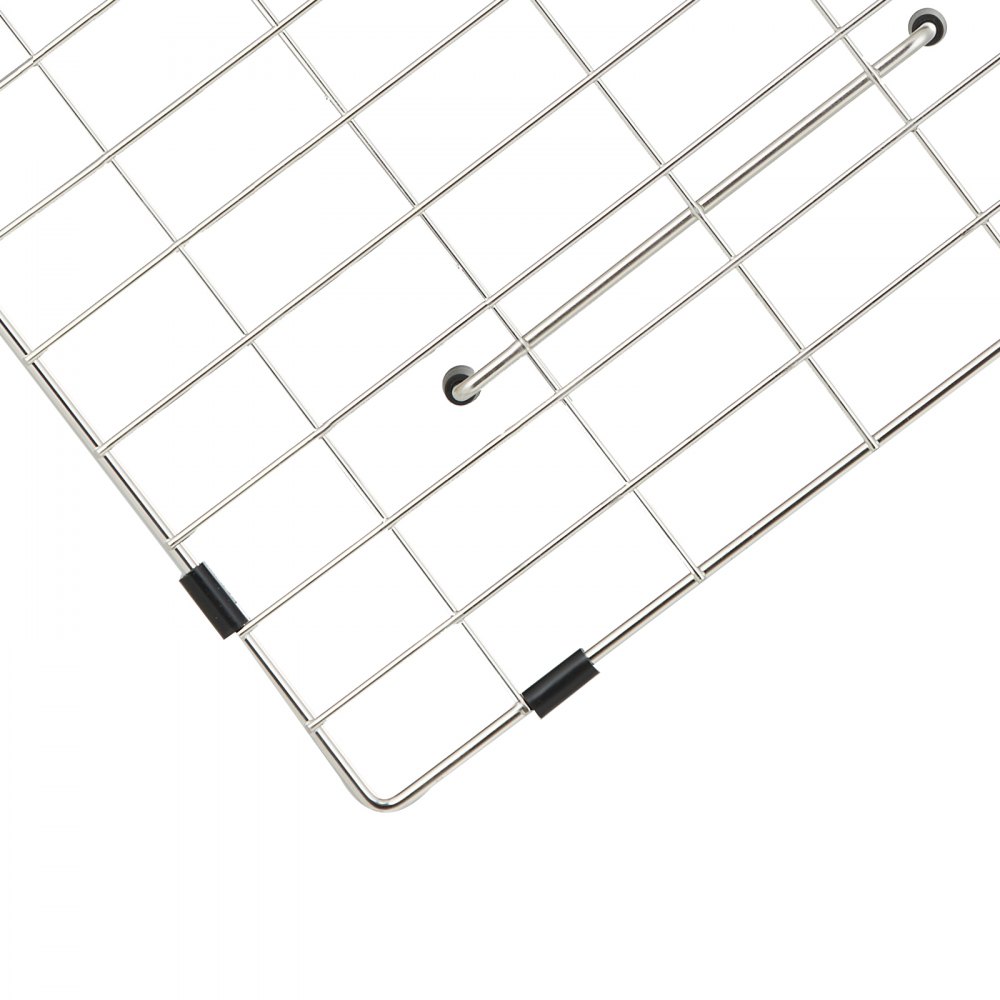 VEVOR Rejilla inferior del fregadero 69,9x34,3x3,2 cm Alfombrilla para fregadero de cocina de acero inoxidable 304 Desagüe trasero con radio de esquina R5 Accesorio para colocar cubiertos y platos