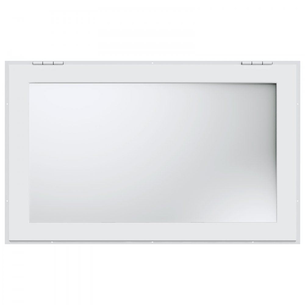 VEVOR Food Truck Window, 915 x 610 mm, Aluminum Alloy Service Window, Swivels Up to 29°, with 2 Sliding Windows, Awning Door & Pull Hook, for Food Trucks