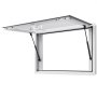 VEVOR Ventana de Concesión de Aleación de Aluminio, para Camiones de Comida, con Ángulo de hasta 85 Grados, con Dos Ventanas Corredizas, Puerta Abatible y Gancho de Arrastre, 915 x 610 mm, Blanco
