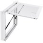 VEVOR Ventana de Concesión de Aleación de Aluminio, para Camiones de Comida, con Ángulo de hasta 85 Grados, con Dos Ventanas Corredizas, Puerta Abatible y Gancho de Arrastre, 915 x 610 mm, Blanco