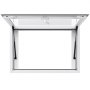 VEVOR Ventana de Concesión de Aleación de Aluminio, para Camiones de Comida, con Ángulo de hasta 85 Grados, con Dos Ventanas Corredizas, Puerta Abatible y Gancho de Arrastre, 915 x 610 mm, Blanco