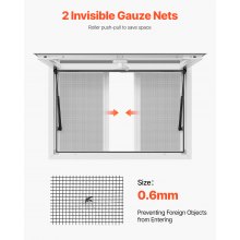 VEVOR Toldo para Puesto de Comida 92 x 61 cm con Ventana a Camiones de Comida