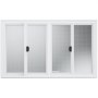 VEVOR Ventana de concesión de 60 x 36 pulgadas, ventana de servicio de camión de alimentos de aleación de aluminio con 4 ventanas corredizas horizontales y puerta de toldo y gancho de arrastre, ventana de servicio de hasta 85 grados para remolque de concesión de camiones de alimentos