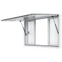 VEVOR Ventana de concesión de 60 x 36 pulgadas, ventana de servicio de camión de alimentos de aleación de aluminio con 4 ventanas corredizas horizontales y puerta de toldo y gancho de arrastre, ventana de servicio de hasta 85 grados para remolque de concesión de camiones de alimentos