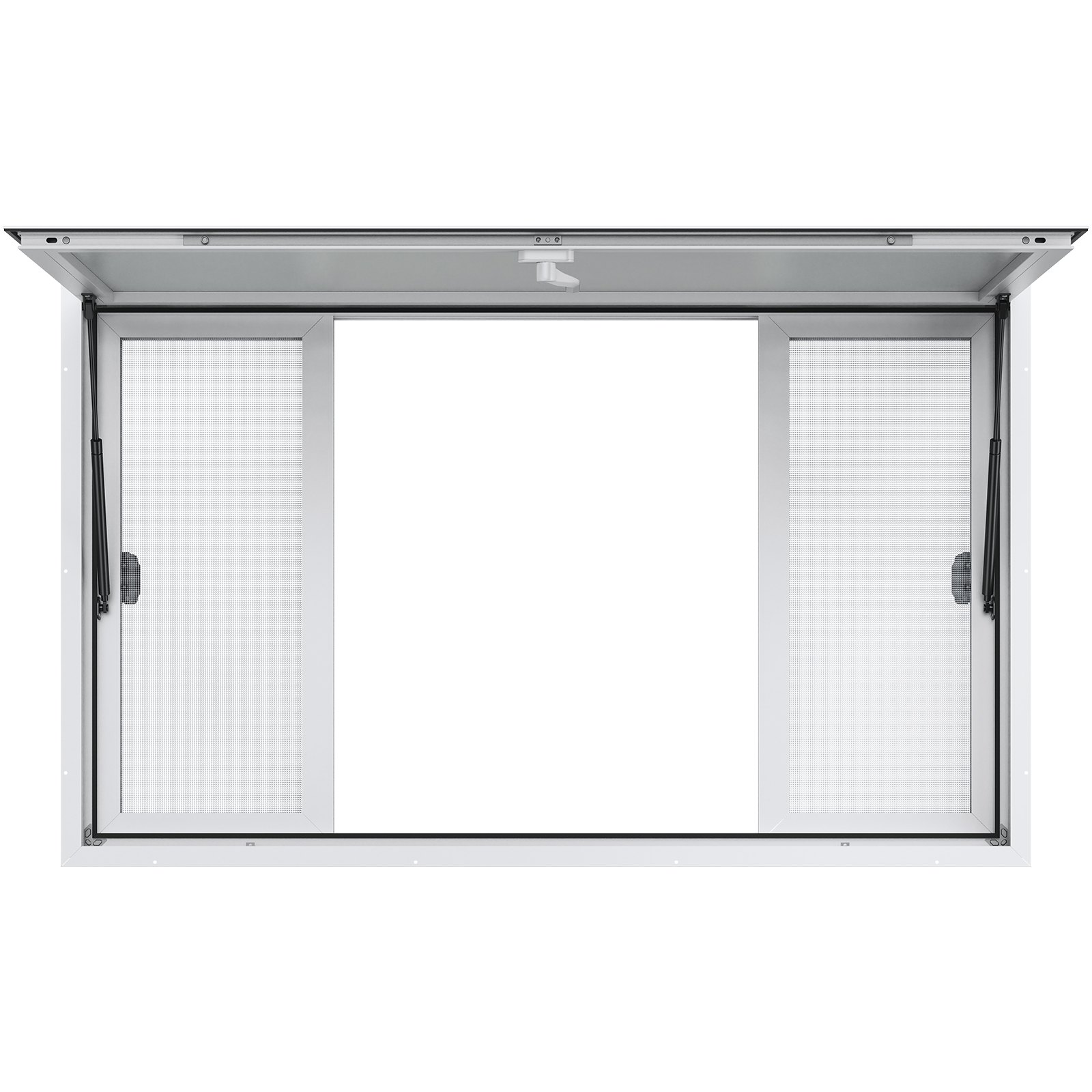 VEVOR Food Truck Window 60"x36", Aluminum Alloy Service Window for Food Trucks with 4 Horizontal Sliding Windows & Awning Door & Pull Hook, Swivels up to 85 Degrees Serving Window for Food Trucks