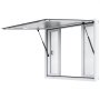 VEVOR Ventana de Concesión para Camión de Comida, Aleación de Aluminio, 4 Ventanas Corredizas y Puerta de Toldo y Gancho de Arrastre, para Remolque Concesión de Camión de Comida, 1248 x 943 x 110 mm