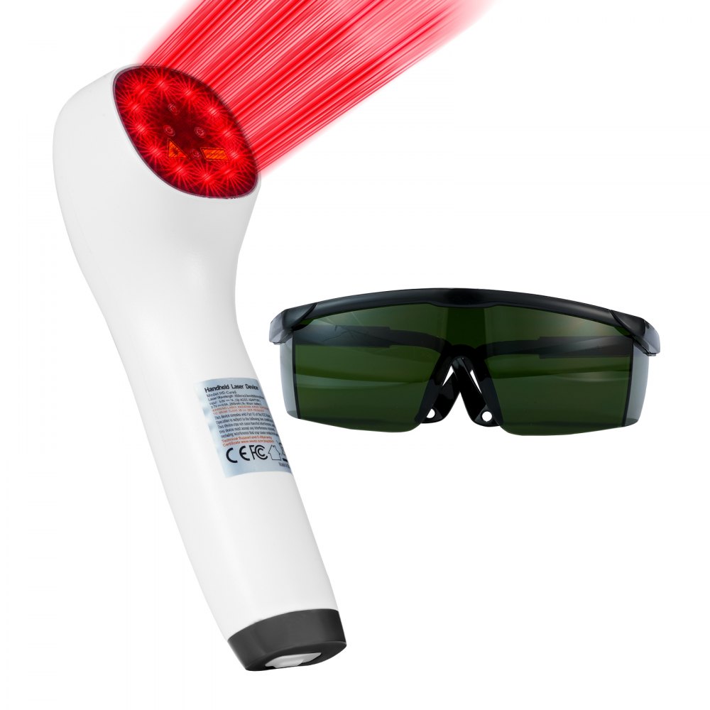 VEVOR Dispositivo de Terapia de Luz Roja 12x650 nm 4x808 nm Pantalla Led Portátil de Terapia de Luz Roja e Infrarroja Cercana para Aliviar Dolor Muscular en Mascotas