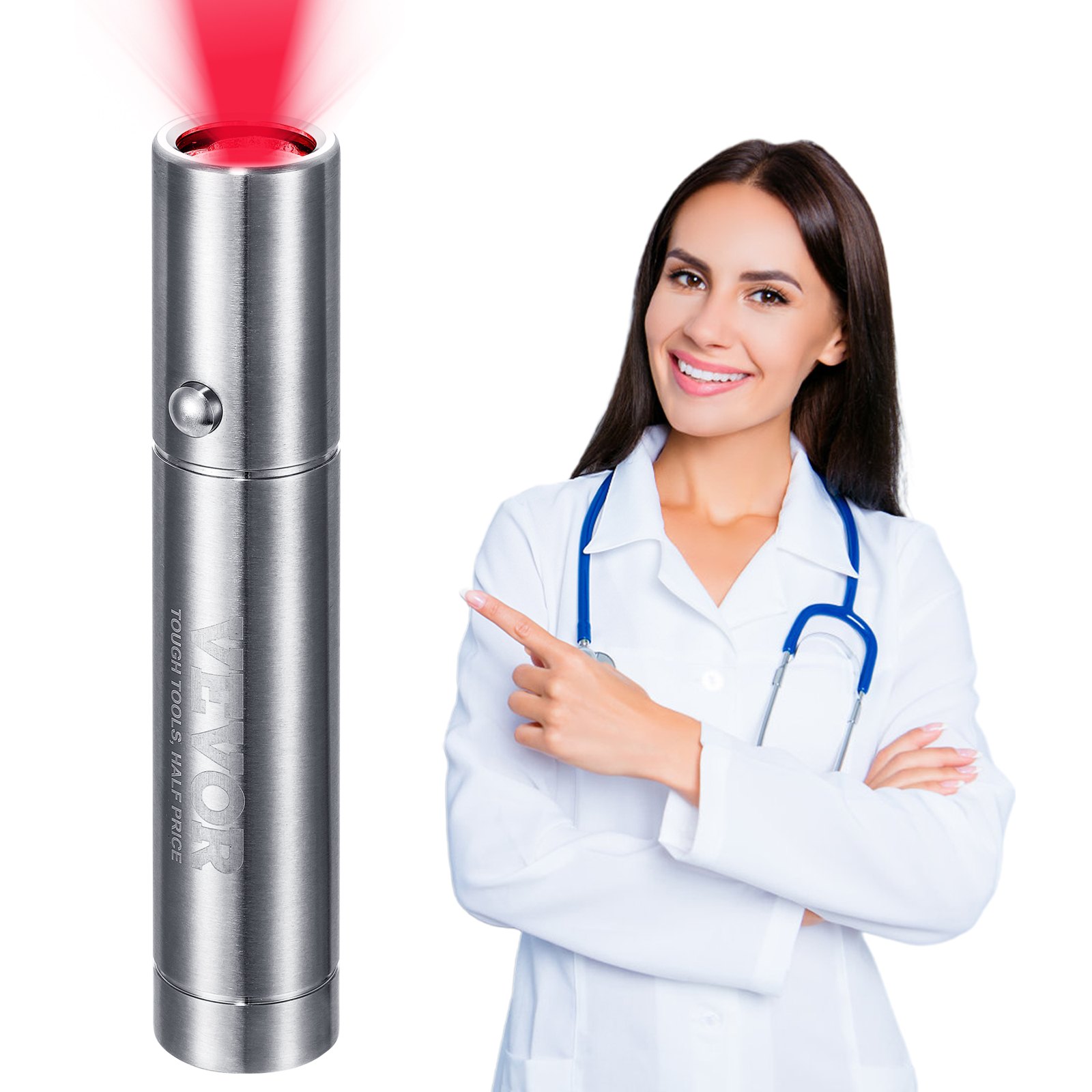 VEVOR Dispositivo de terapia de luz roja 3 longitudes de onda varita de terapia de luz roja e infrarroja cercana portátil para curar el alivio del dolor muscular en las articulaciones