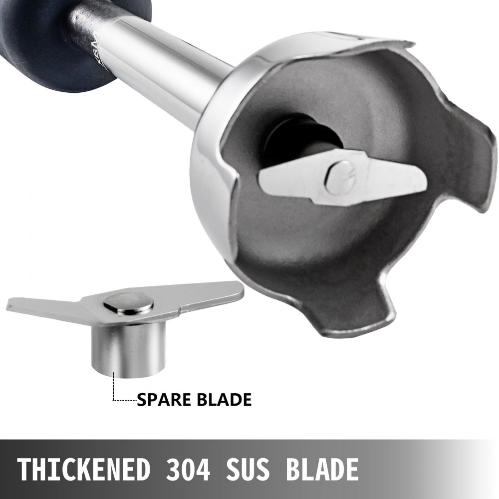 Batidora De Mano Profesional 220w Velocidad Variable 4000-20000rpm Inoxidable