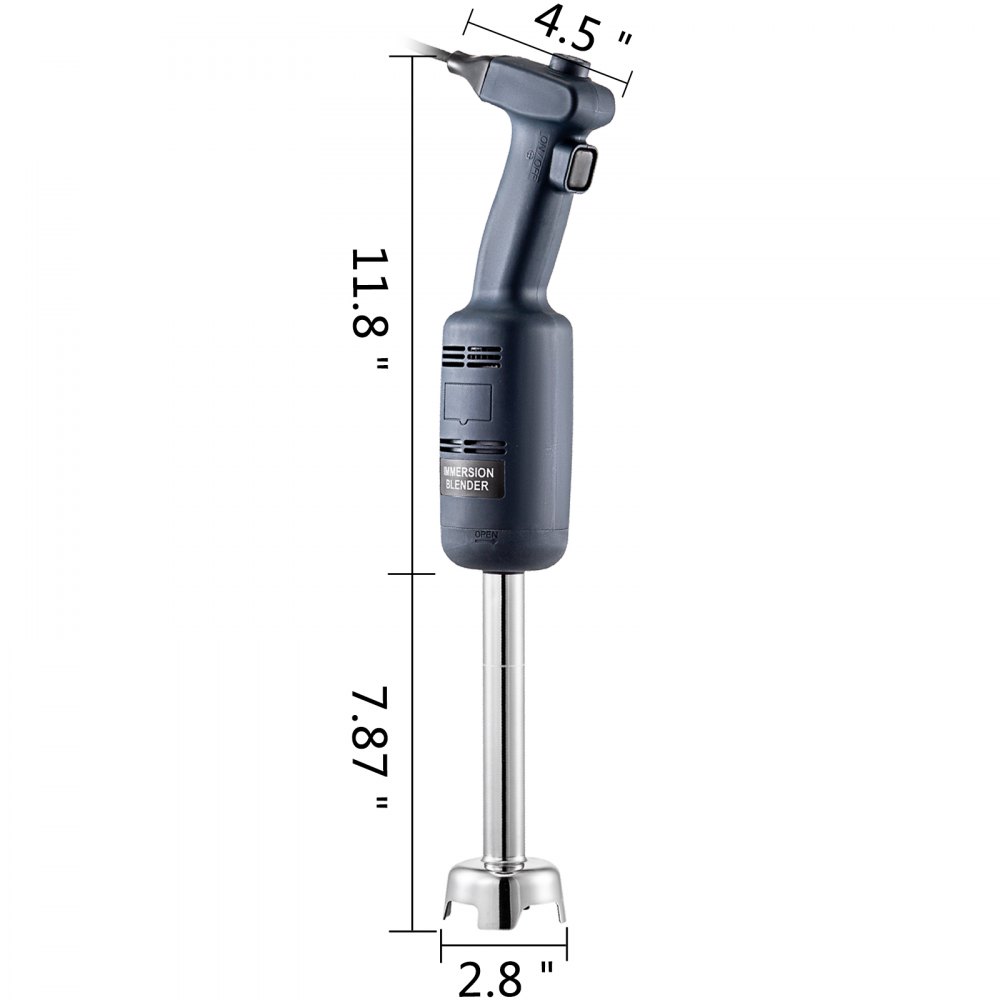 Batidora De Mano Profesional 220w Velocidad Variable 4000-20000rpm Inoxidable