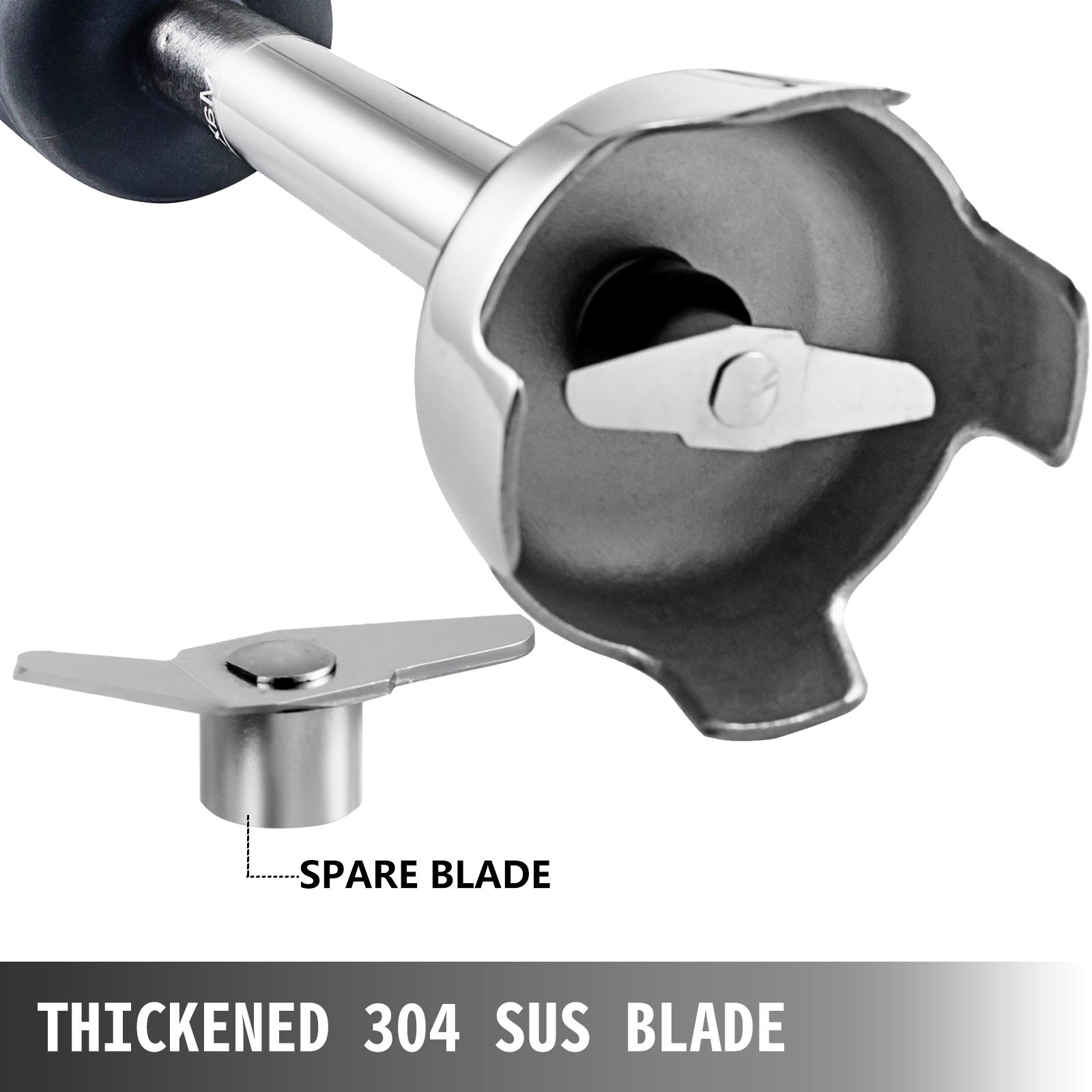 Batidora De Mano Profesional 220w Velocidad Variable 4000-20000rpm Inoxidable