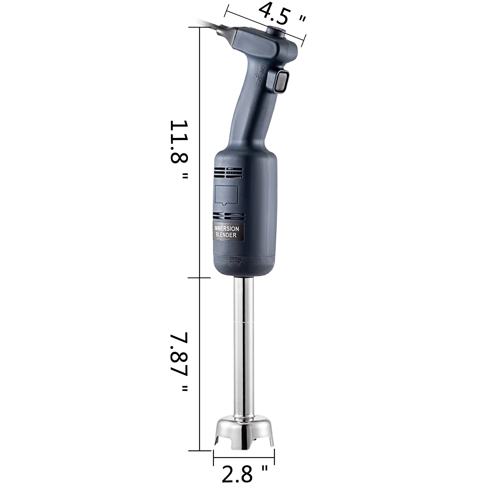 Batidora De Mano Profesional 220w Velocidad Variable 4000-20000rpm Inoxidable
