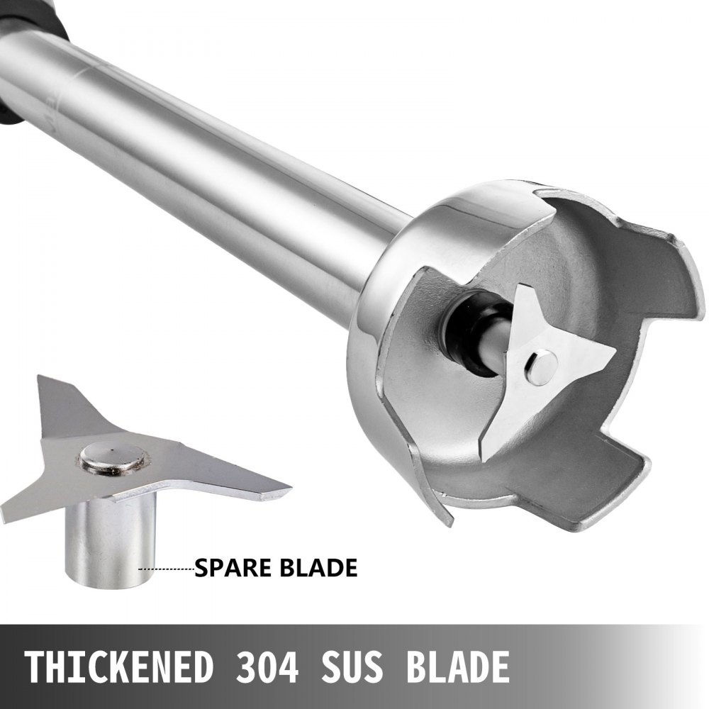 Batidora De Mano Profesional Brazo Batidor Inmersión 20cm 500w - 4000-16000rpm