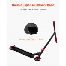 VEVOR Patinete Acrobático con Plataforma de Doble Capa Ruedas de PU de 110 mm