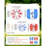 VEVOR Pelotas Inflables de Parachoques 4 Piezas, 0,9 m y 1,2 m, de PVC Engrosado, con Asas Integradas Termoselladas, para Jardín, Camping, Parque, Césped y Juegos de Equipo al Aire Libre, Azul y Rojo
