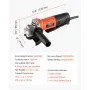 VEVOR Amoladora Angular Eléctrica con Cable, 4,5 A, 12 000 RPM, con Cubierta Antipolvo Ajustable, para Amolar, Cortar y Eliminar Óxido de Metal, Compatible con Disco 114,3 mm, 270 x 90 x 75 mm