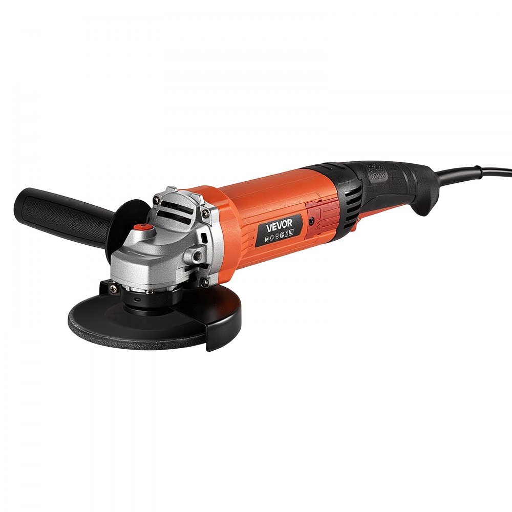 VEVOR Amoladora angular eléctrica, con cable de 2 m, 10 000 RPM, con cubierta antipolvo ajustable, para amolar, cortar y eliminar óxido de metal, compatible con disco 127 mm, 380 x 100 x 75 mm