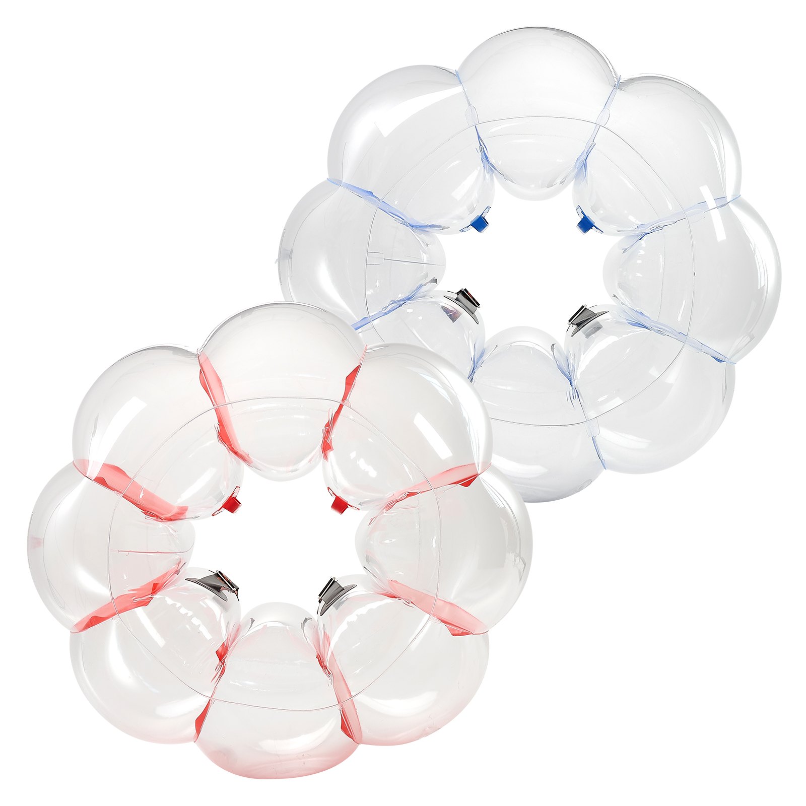 VEVOR Bolas de Parachoques Inflables, Bola de Sumo, Resistente, de PVC Grueso, para Hámster Humano, para Deportes al Aire Libre, Jardín, Patio y Parque, Rojo y Azul, 2 uds, 1150 x 1150 x 900 mm