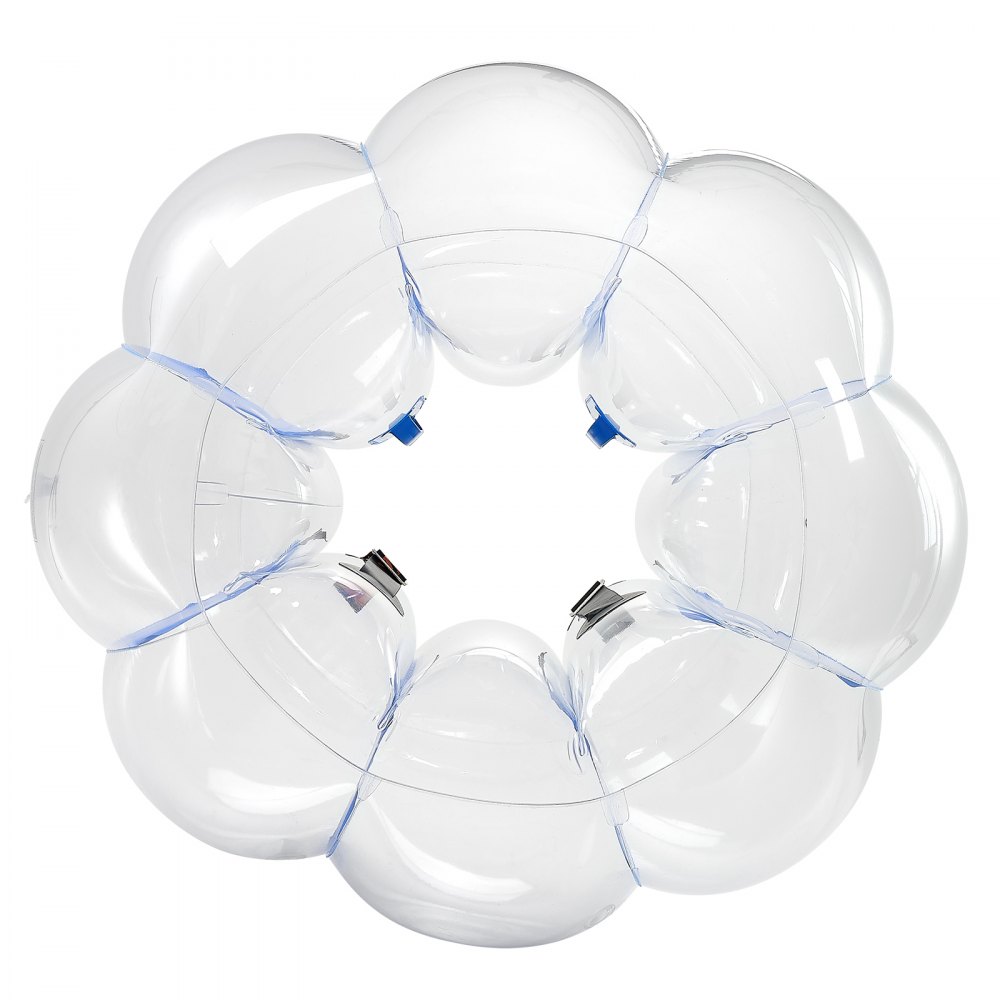 VEVOR Pelotas de Parachoques Inflables, Diseño de Sumo, Resistente y Gruesa Bola de PVC con Forma de Hámster Humano, para Deportes al Aire Libre, Jardín, Patio, Rayas Azules, 1150 x 1150 x 900 mm