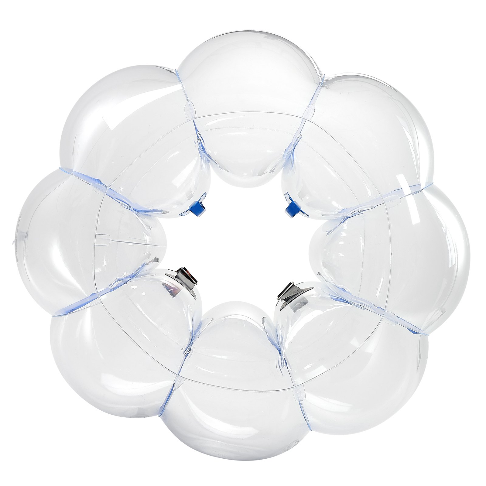 VEVOR Pelotas de Parachoques Inflables, Diseño de Sumo, Resistente y Gruesa Bola de PVC con Forma de Hámster Humano, para Deportes al Aire Libre, Jardín, Patio, Rayas Azules, 1150 x 1150 x 900 mm