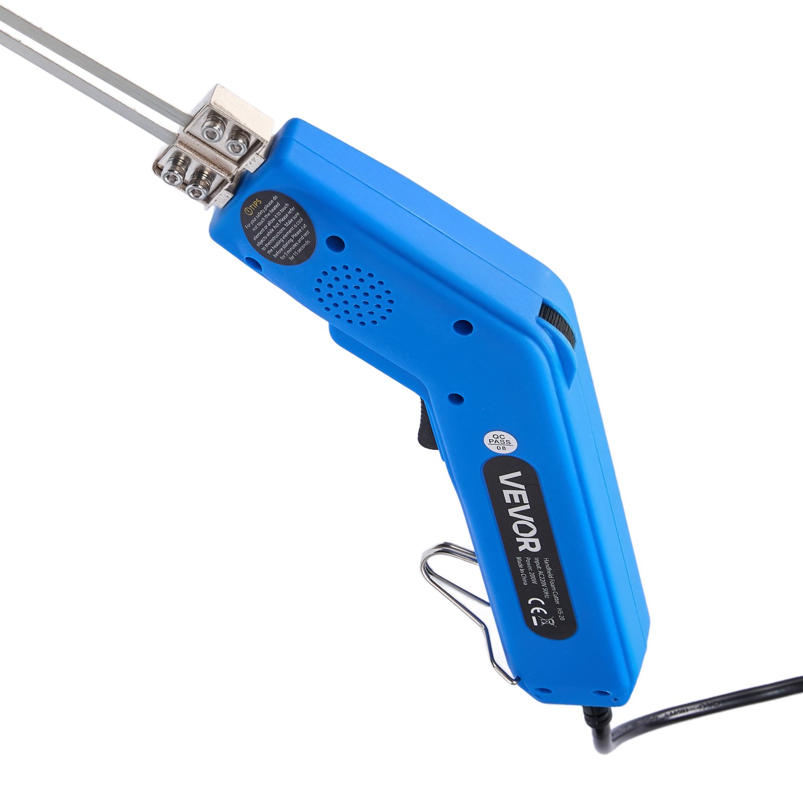 VEVOR Hot Knife Foam Cutter, 200W Electric Foam Cutting Tool, 50℃ - 500℃ Adjustable Styrofoam Cutter with 150mm & 200mm Cutting Blades for KT Board, Polyethylene, Sponge, Rubber - Tool Box Included