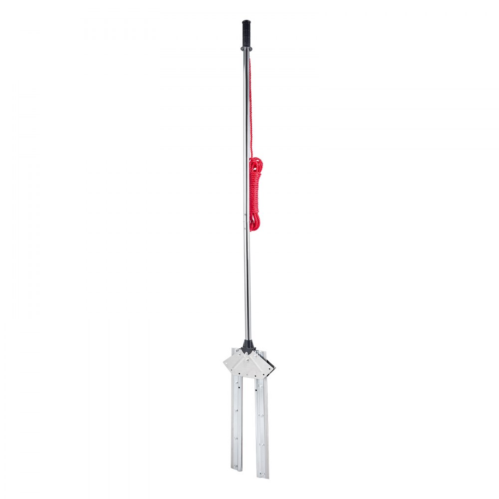 VEVOR Rastrillo para Malezas Acuáticas, Rastrillo para Estanque con Cuerda de 9 m, Ancho de Corte Máximo de 939 mm, Cuchillas de Acero Afiladas y Resistentes para Espadañas, Carrizos, Nenúfares