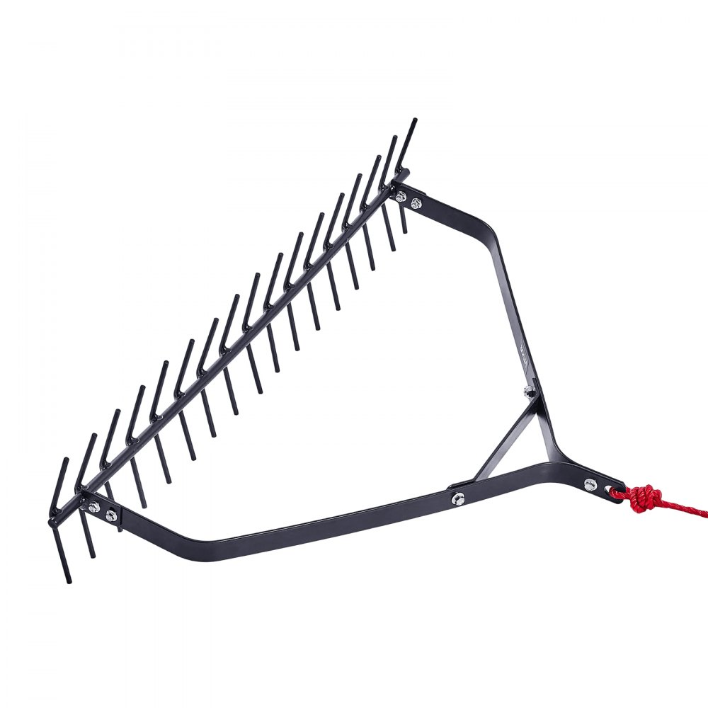 VEVOR Rastrillo para Malezas Acuáticas, Rastrillo para Malezas de Lago de Doble Cara de 810 x 495 x 165 mm, Herramienta Ligera con Cuerda de 9 m para Limpiar Estanques, Lagos y Riachuelos