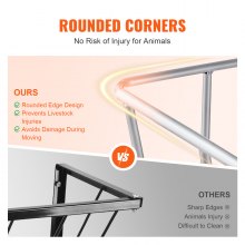 VEVOR Comedero de Pared para Cabras Comedero de Heno y Cereales de 84,1 L