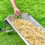 VEVOR Livestock Feed Trough, 114 x 49 x 28 cm, Hay Rack, Robust Steel Hay Rack, Galvanized Steel Sheep Feeding Trough, for Feeding Horses, Sheep, Pigsties, Feed Dispenser